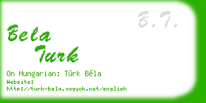 bela turk business card